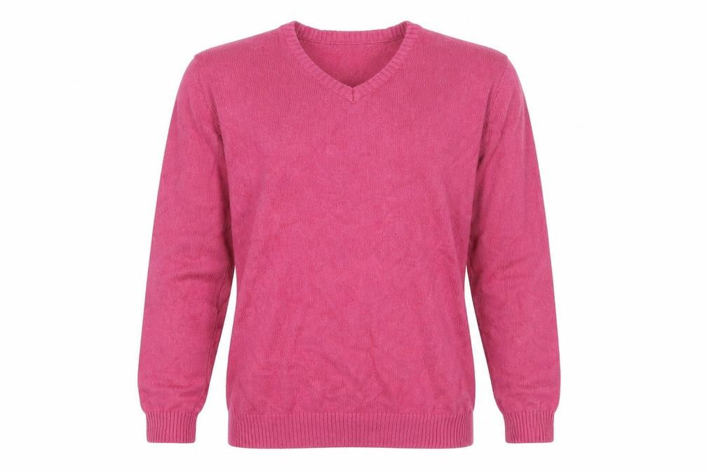Capsule Womens Pink V-Neck Pullover Jumper L