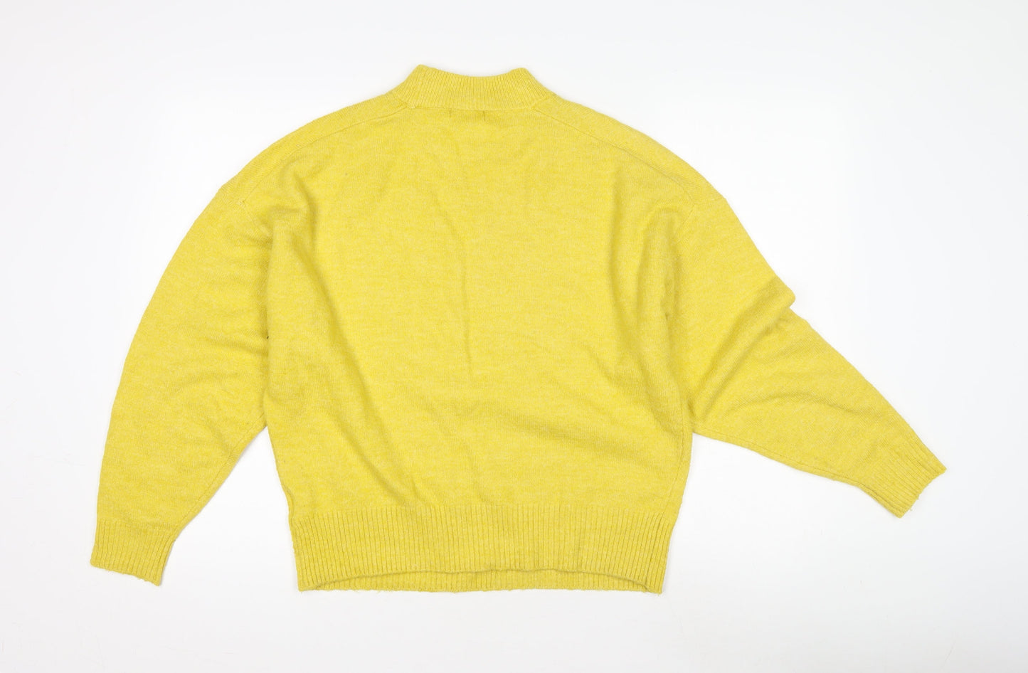 H&M Women's Yellow Mock Neck Pullover Sweater - Size S