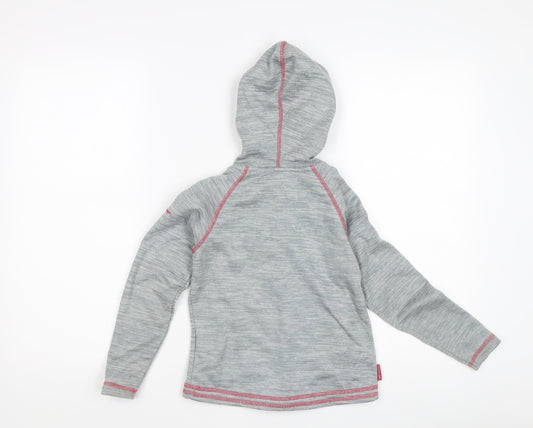 Trespass Girls Grey Full Zip Hoodie Size 5-6 Years