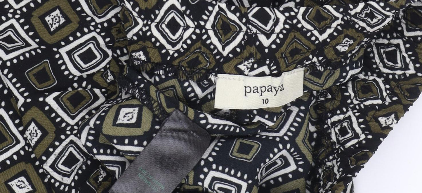 Papaya Women's Geometric Multicoloured Trousers