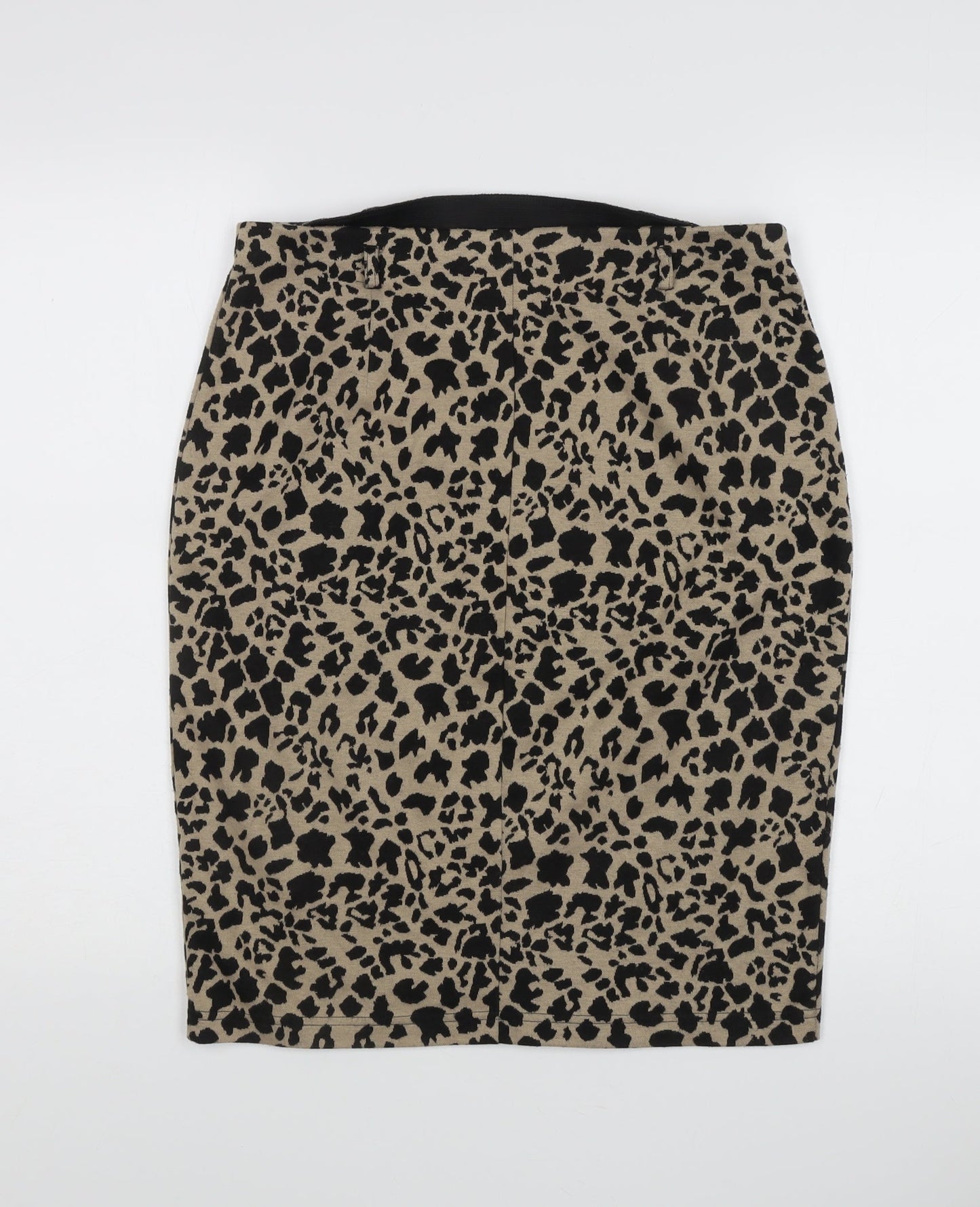 Principles Animal Print Straight Skirt Beige Size 12