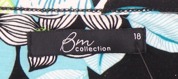 BM Collection Women's Multicoloured Floral V-Neck Tunic, Size 18