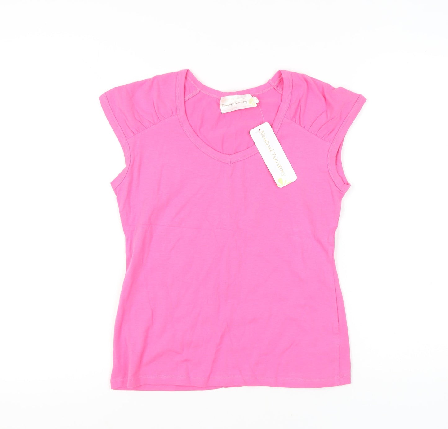 Neutral Territory Women's Pink V-Neck Top, Size 18