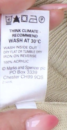 Marks and Spencer Women's Beige Pullover Jumper UK 16
