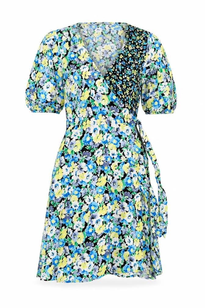 Front view of George Women's Floral Wrap Dress Multicoloured, size 8