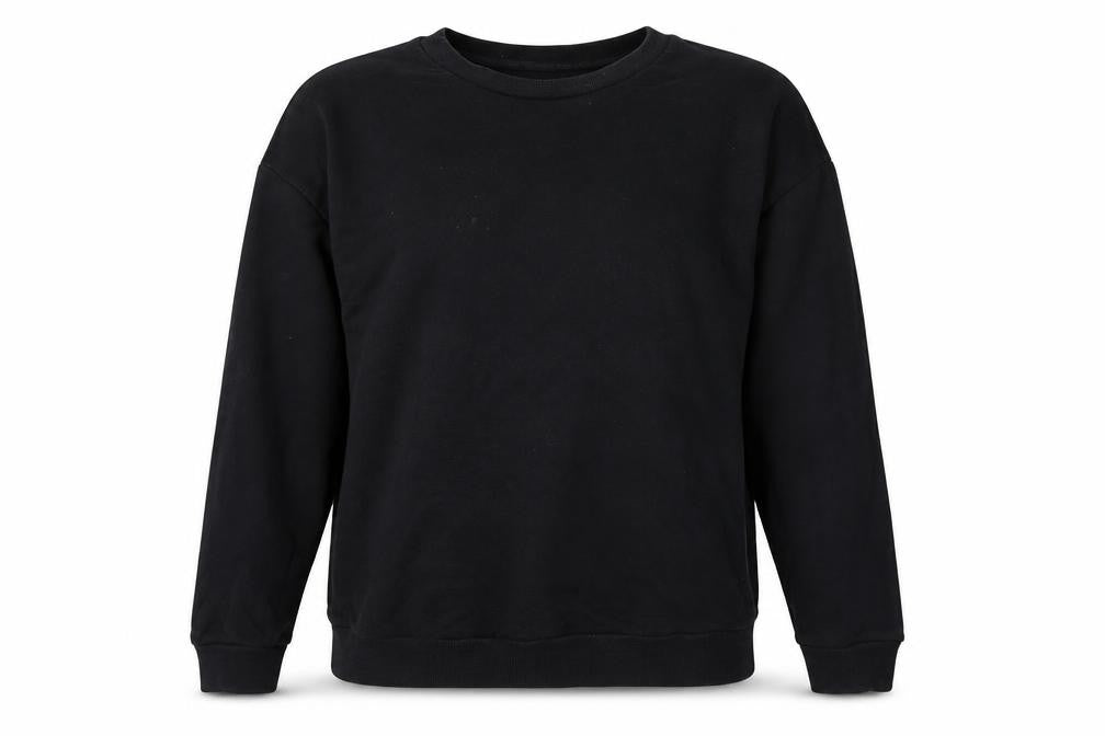 Front view of ASOS Women's Black Cotton Pullover Sweatshirt, size 12