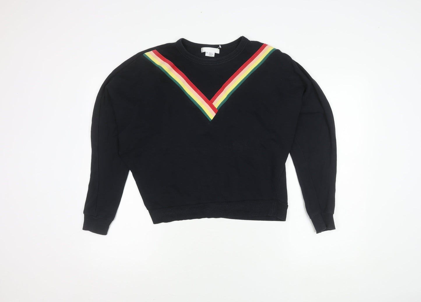 Women's Black Cotton Pullover Jumper M