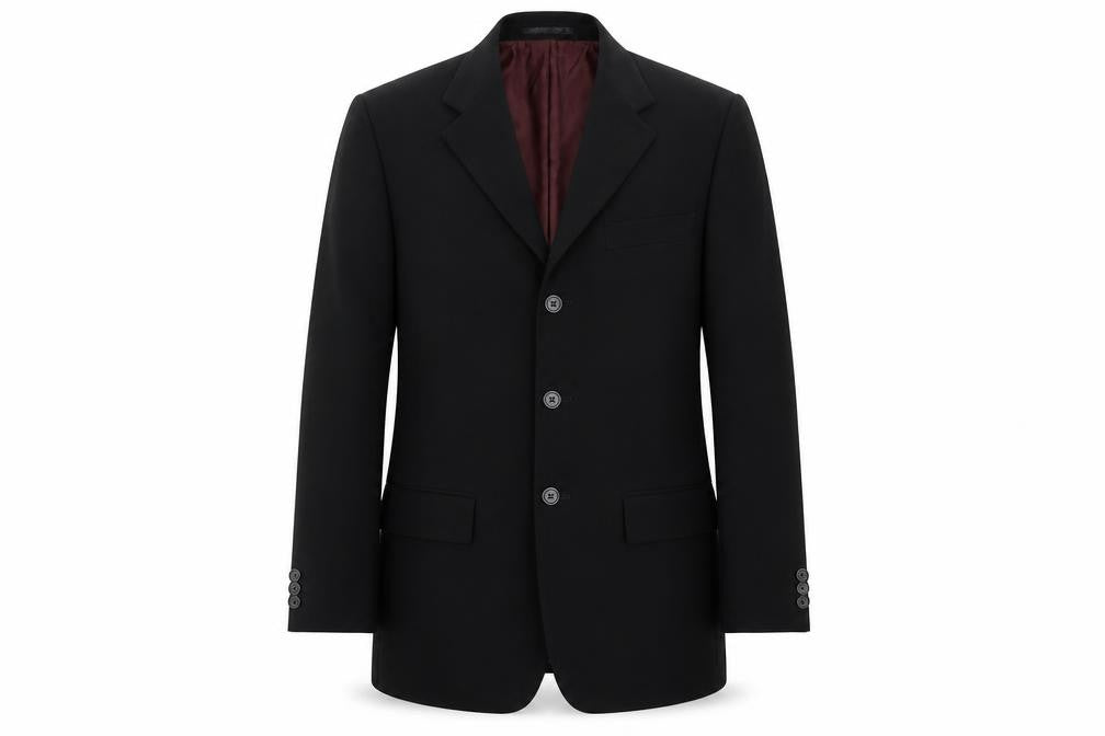 Front view of Taylor & Reece Men's Black Blazer 36 Short