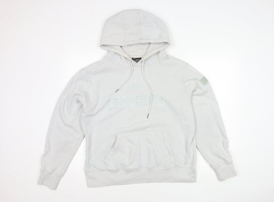 ZCHNO Unisex White Pullover Hoodie L - Casual Comfort
