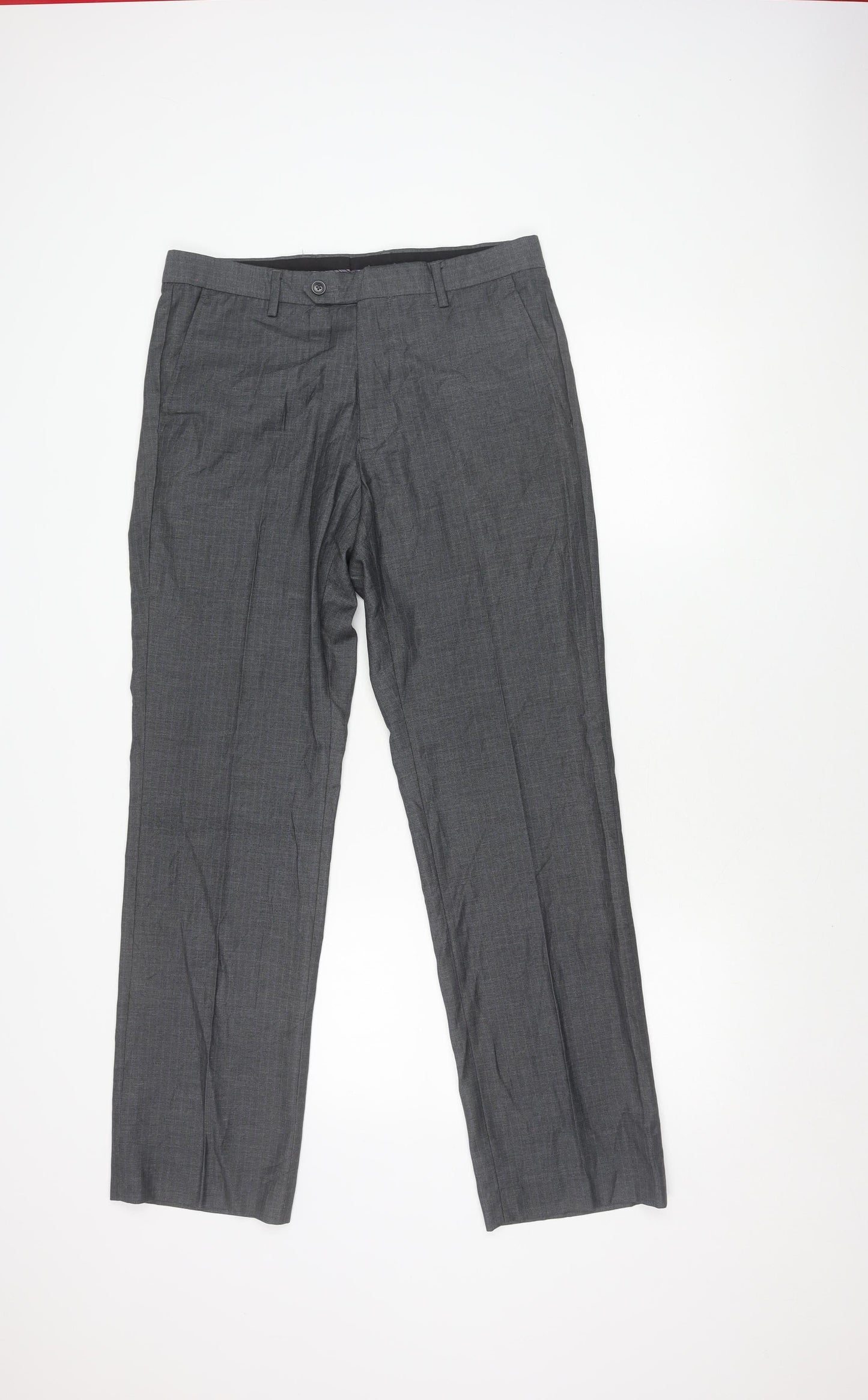 Butler & Webb Men's Grey Dress Pants, 32W x 32L