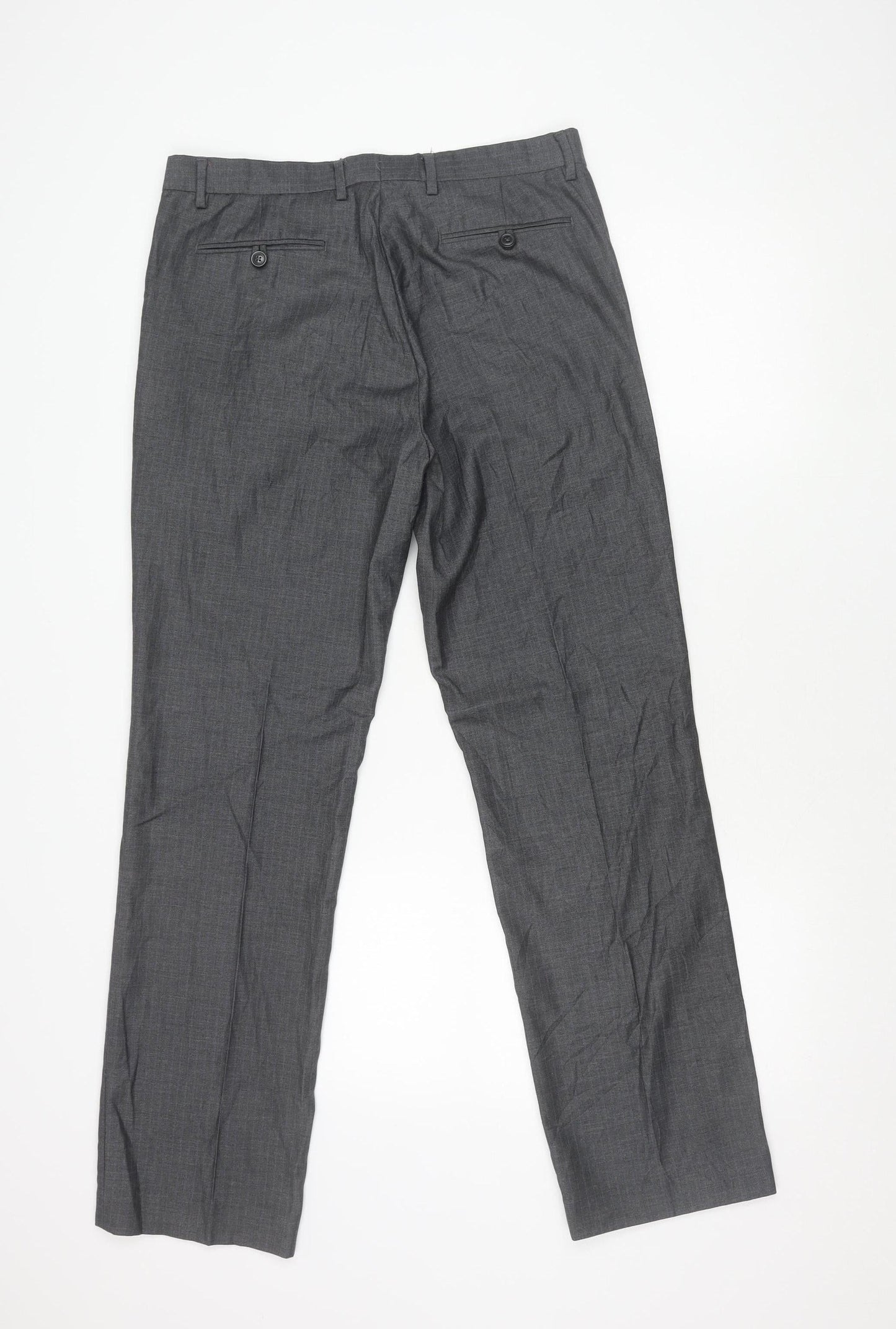 Butler & Webb Men's Grey Dress Pants, 32W x 32L