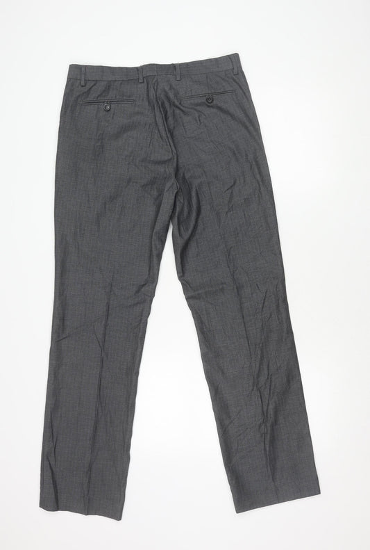 Butler & Webb Men's Grey Dress Pants, 32W x 32L
