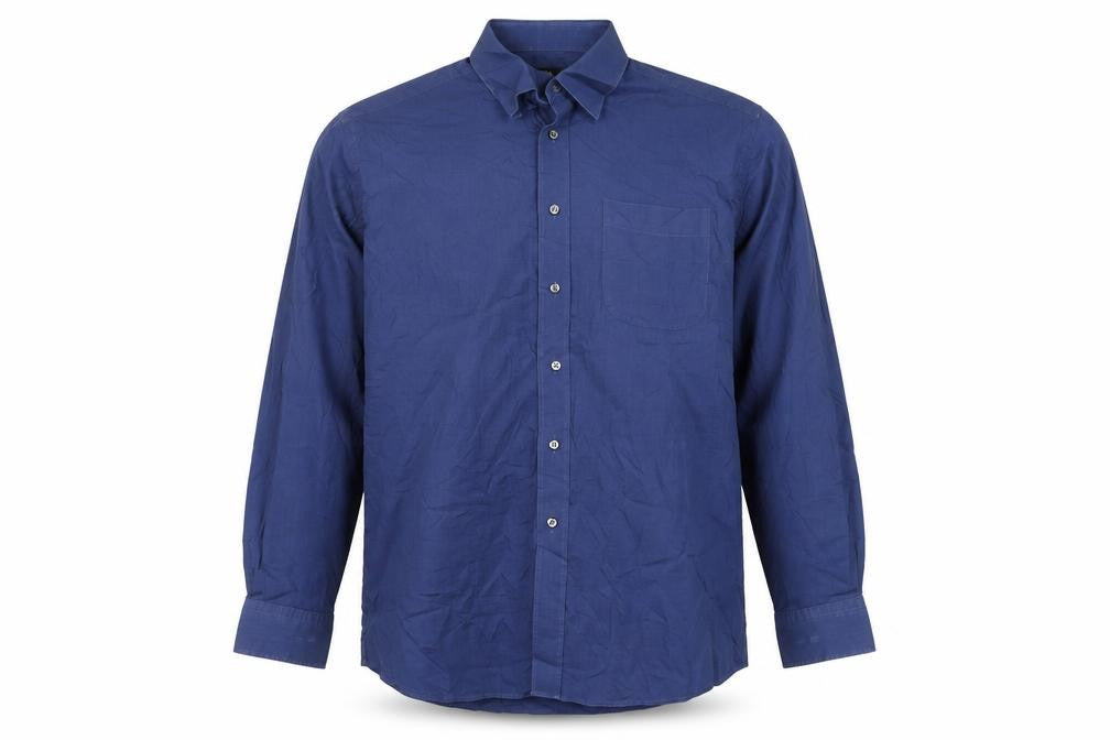 Marks and Spencer Blue Men's Long Sleeve Shirt 16.5