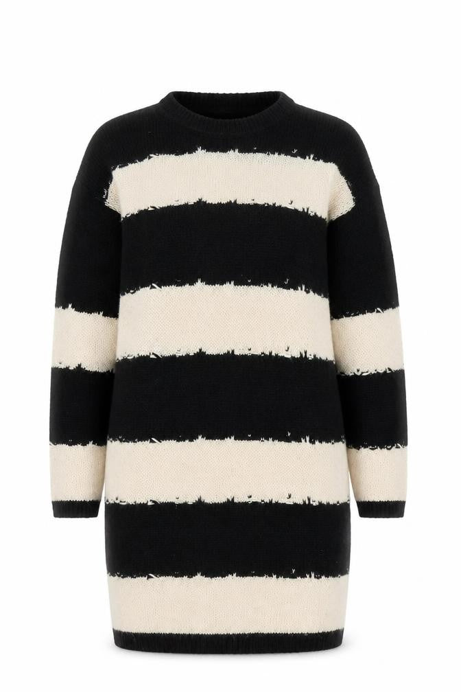Front view of JDY Women's Black Striped jumper S