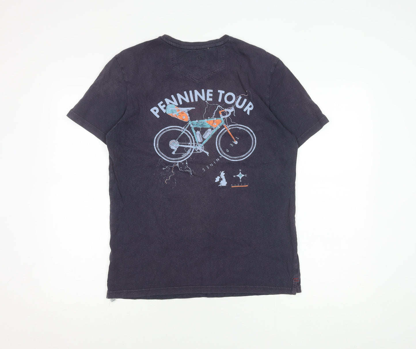 Fat Face Men's Blue Bike Graphic T-Shirt M
