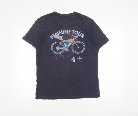 Fat Face Men's Blue Bike Graphic T-Shirt M