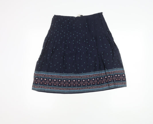 Fat Face Women's Blue A-Line Skirt Size 8