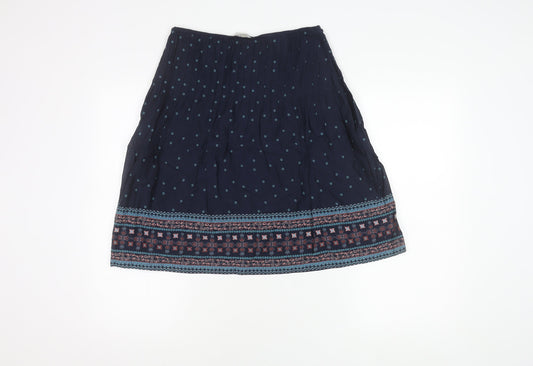 Fat Face Women's Blue A-Line Skirt Size 8
