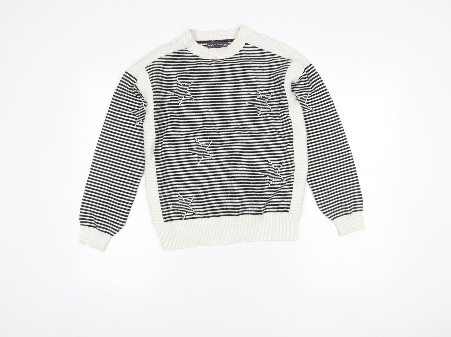 Marks and Spencer Women's Multicoloured Striped Jumper S