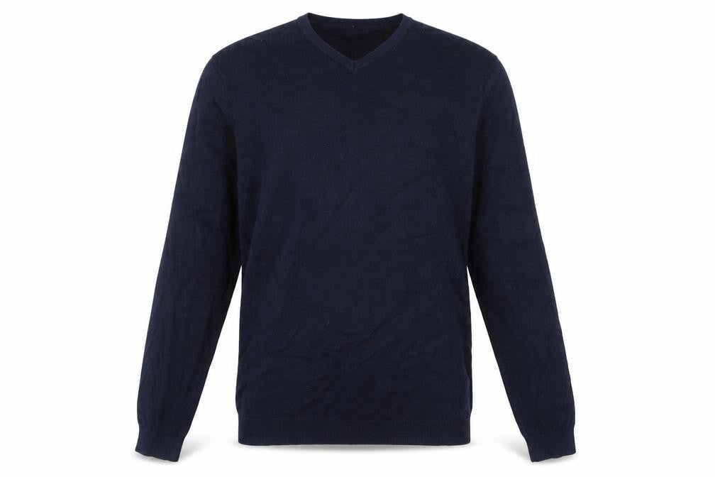 Front view of Zara Man Blue jumper V-Neck M