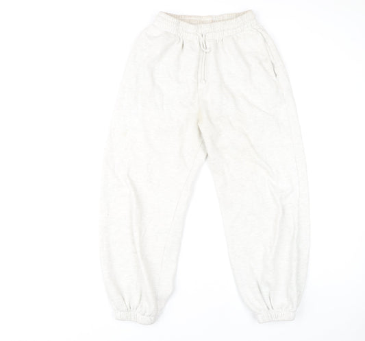 Zara Women’s Ivory Joggers - Size S, Cotton Blend