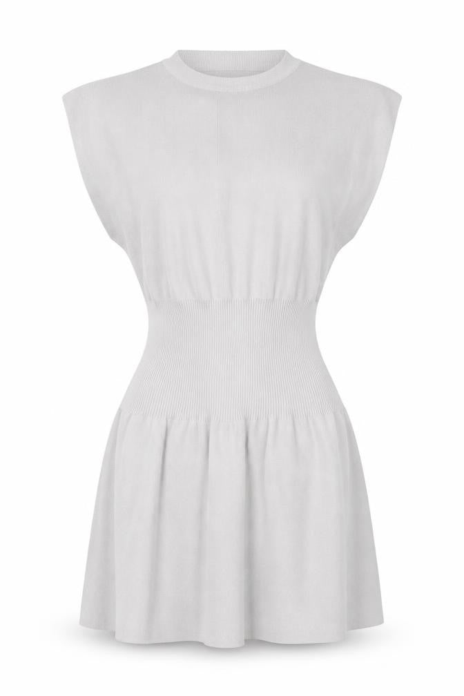 Zara Womens Grey Crew Neck Dress, Viscose Blend Size S,