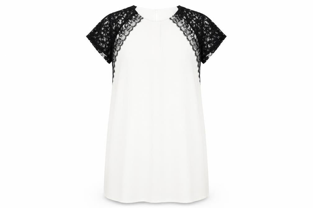 Simply Be Women's Black Ivory Lace Shift Dress Size 22