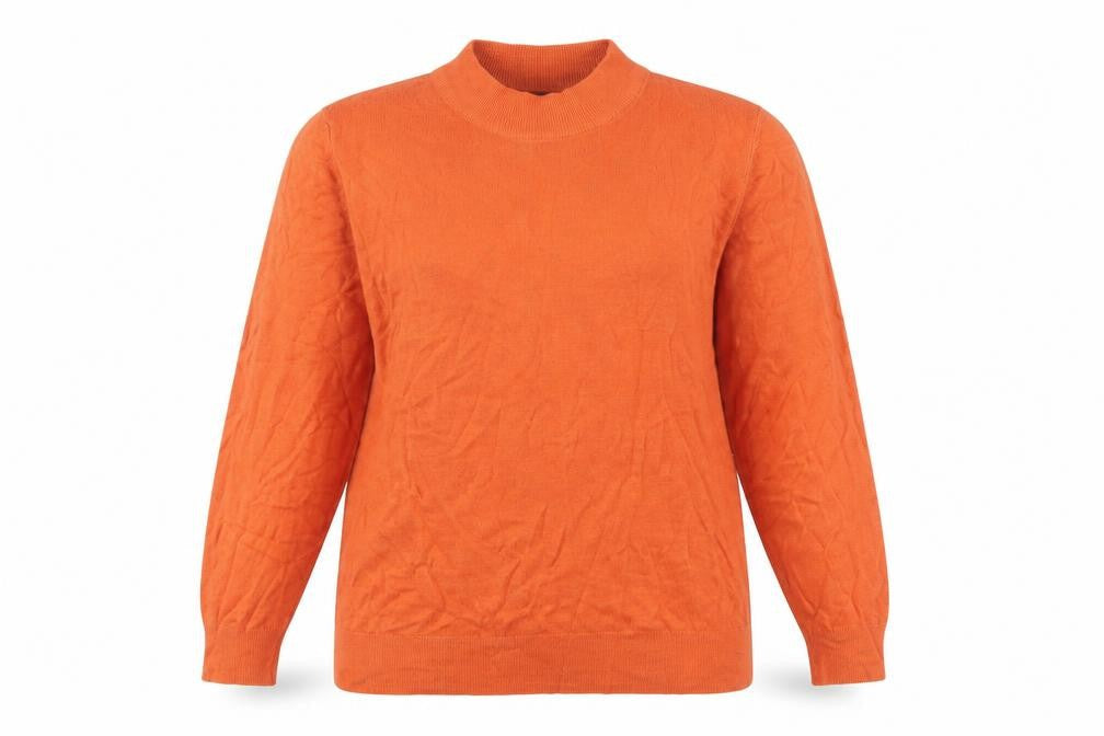 Marks and Spencer Women's Orange Mock Neck Jumper