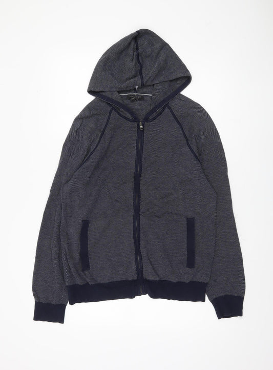 Banana Republic Men's Blue Hoodie Full Zip M