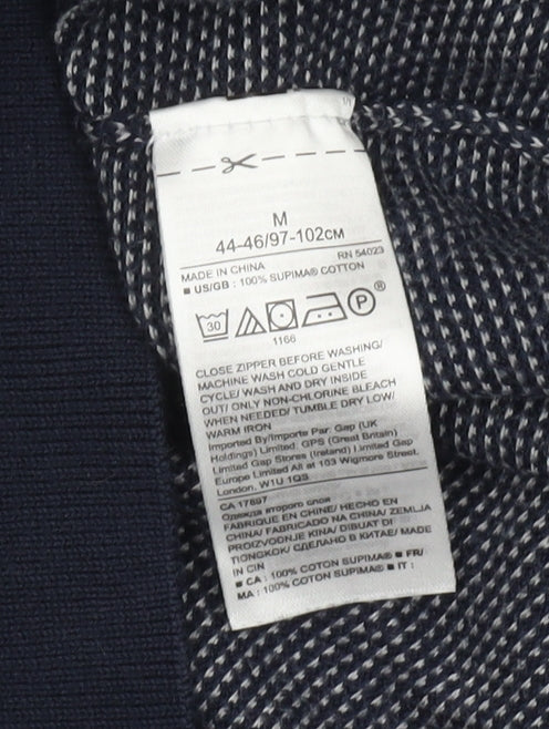 Banana Republic Men's Blue Hoodie Full Zip M