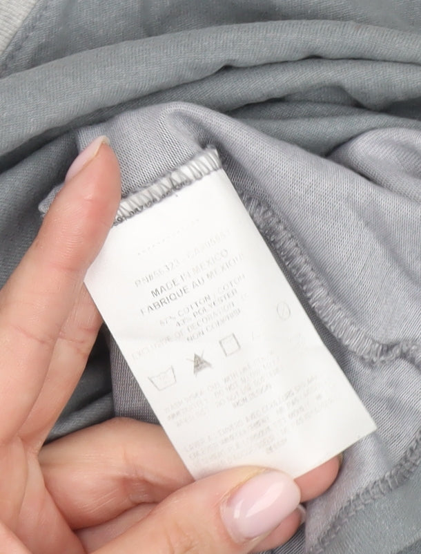 Nike Women's Grey V-Neck T-Shirt Medium