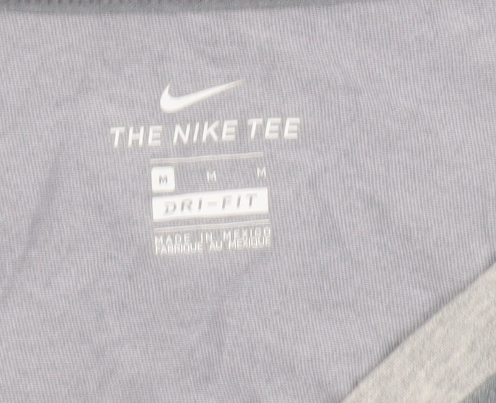 Nike Women's Grey V-Neck T-Shirt Medium