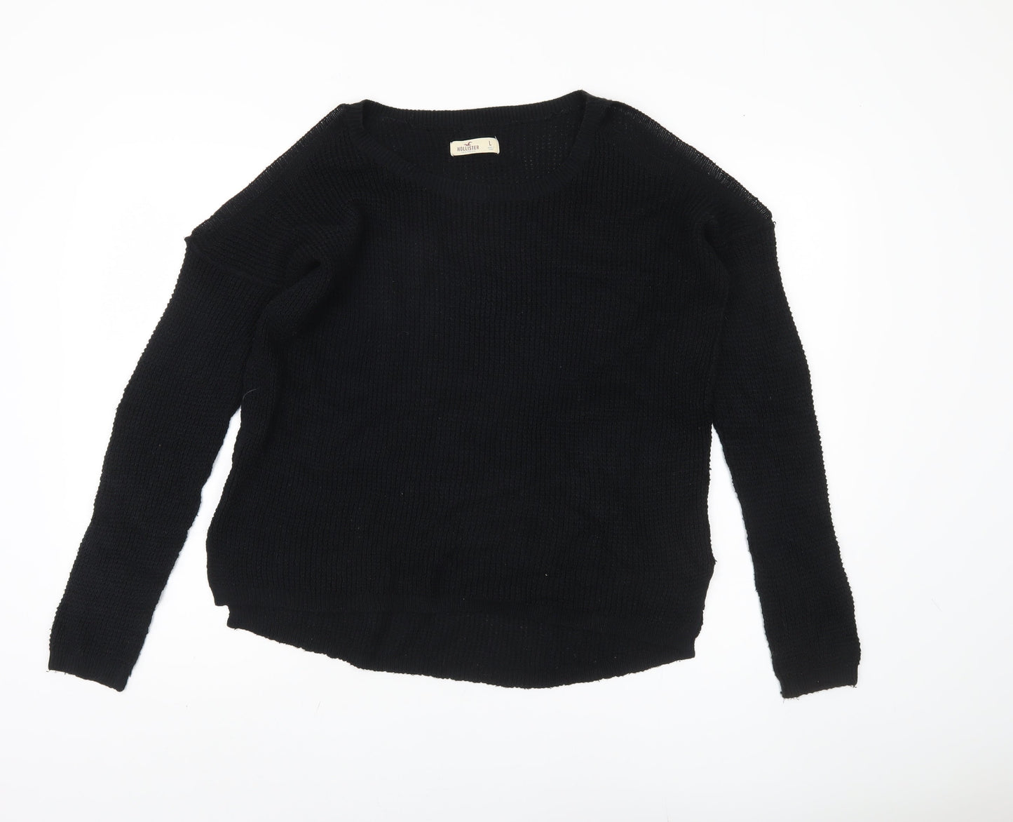 Hollister Women's Black Pullover Jumper L