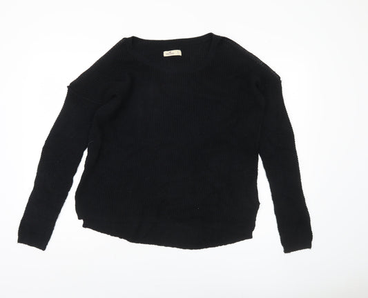 Hollister Women's Black Pullover Jumper L