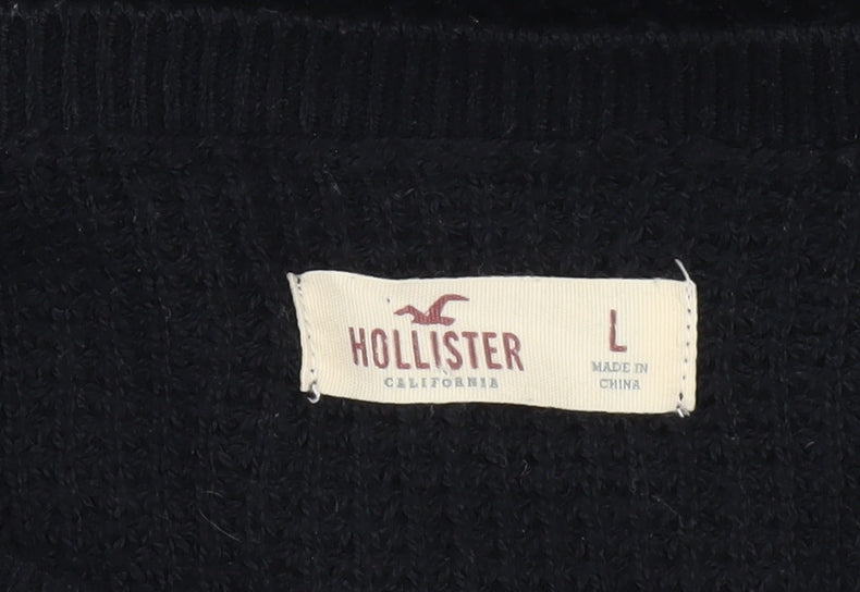 Hollister Women's Black Pullover Jumper L