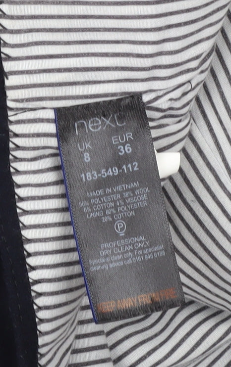 Next Women's Black Long Coat Size 8