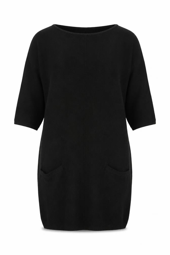 Front view of New Look Women's Black Tunic Jumper, size 12