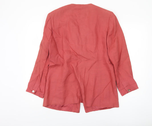 Laura Ashley Women's Red Linen Blazer UK 14