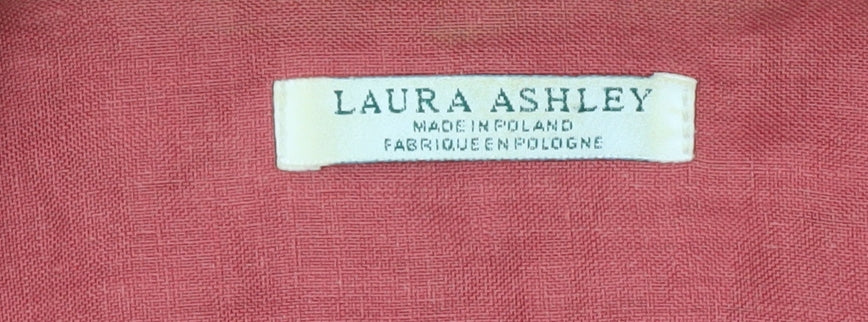 Laura Ashley Women's Red Linen Blazer UK 14