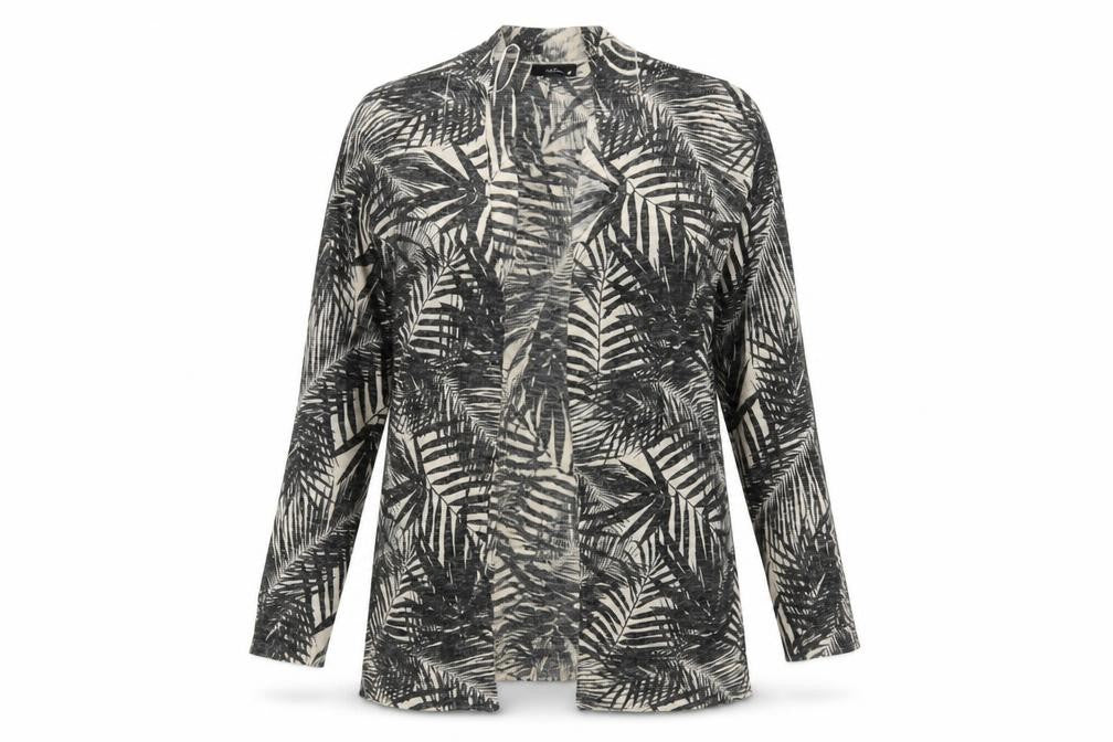 M&Co Women's Black Cardigan, Size 10, Acrylic/Linen