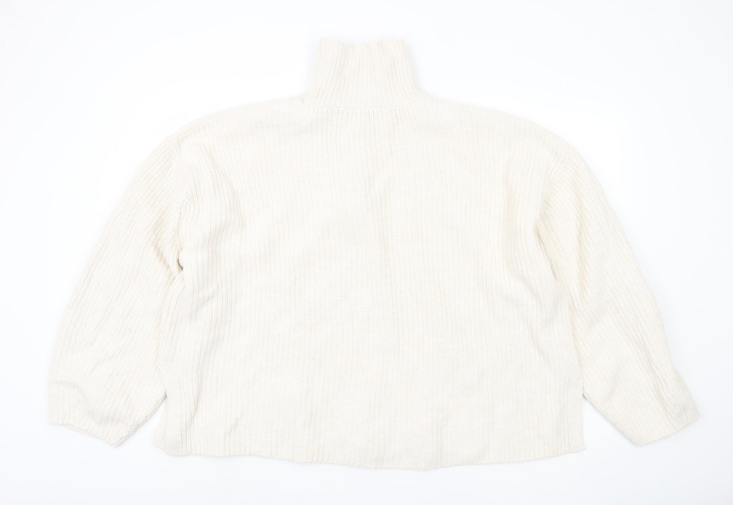 Marks and Spencer Women's White XL Chunky-Knit Pullover