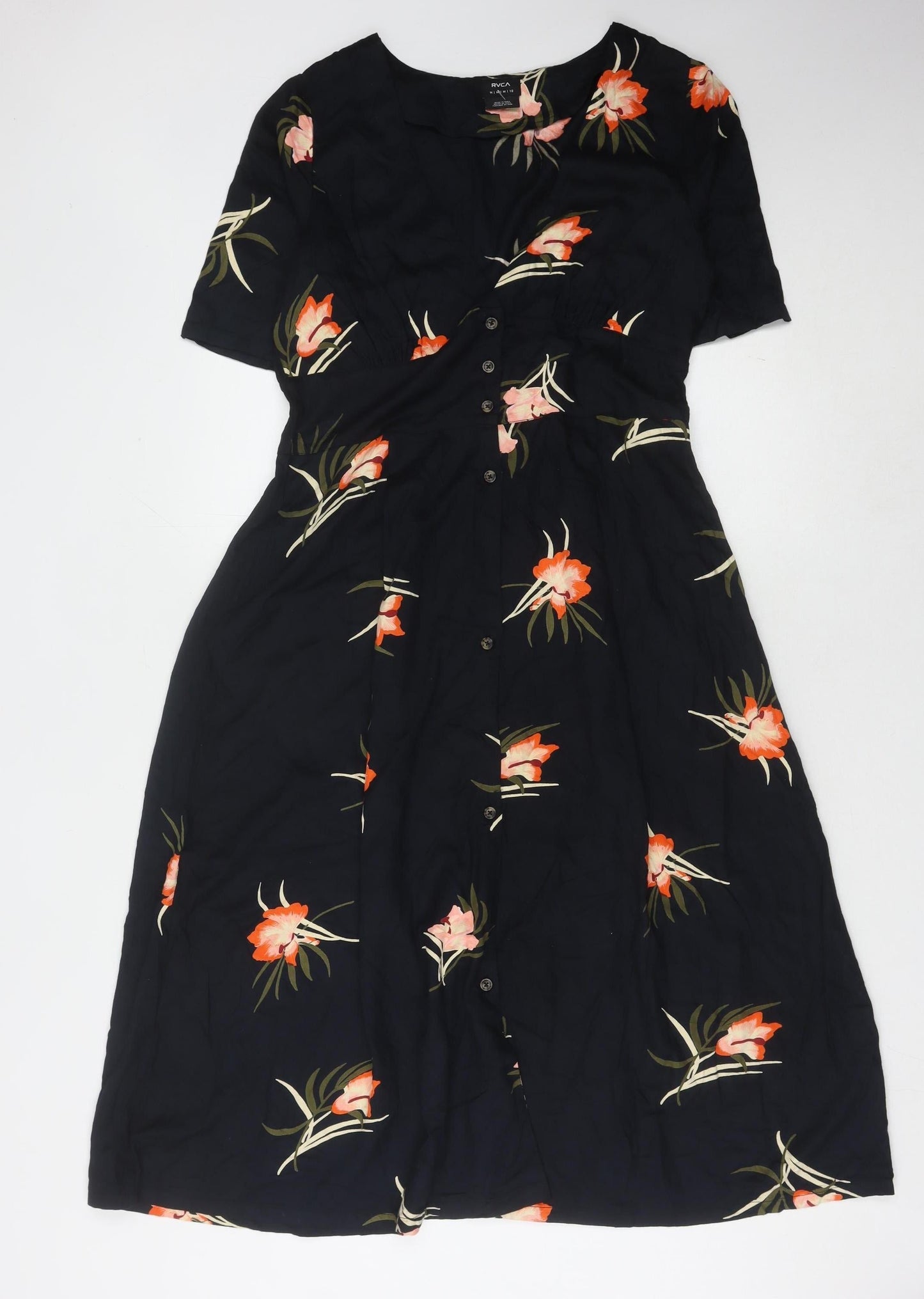 RVCA Women's Floral Fit & Flare Midi Dress M