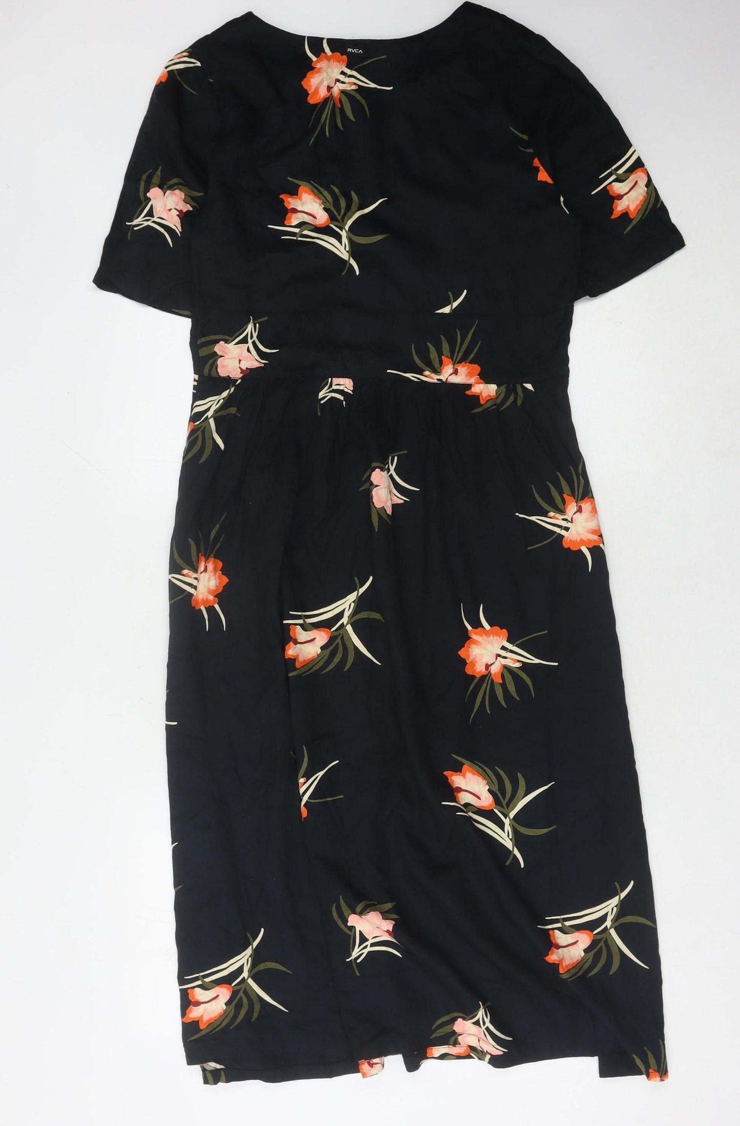 RVCA Women's Floral Fit & Flare Midi Dress M
