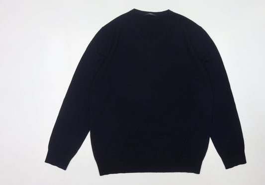 Charles Tyrwhitt Men's Black Wool Pullover Jumper L