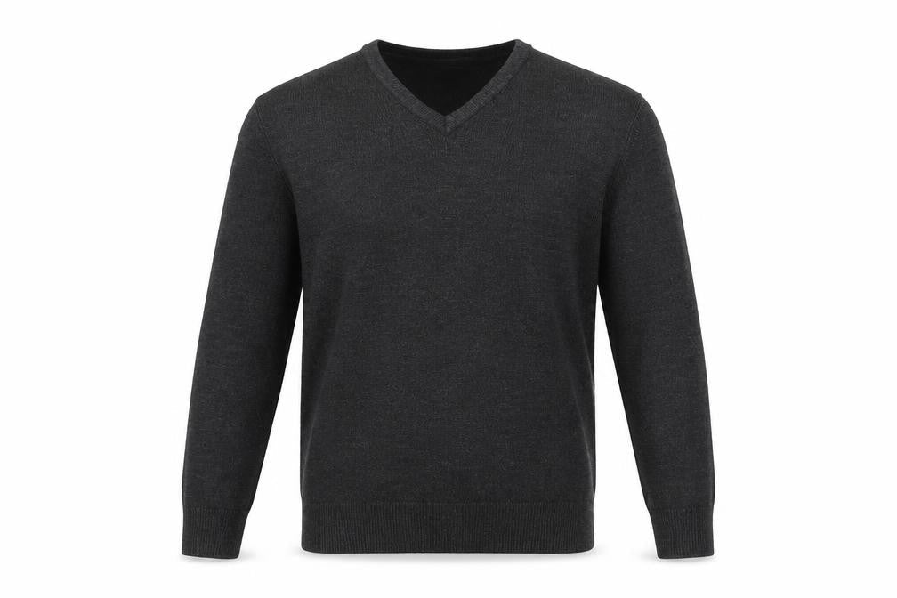 Burton Men's Black Acrylic V-Neck Pullover Jumper XS