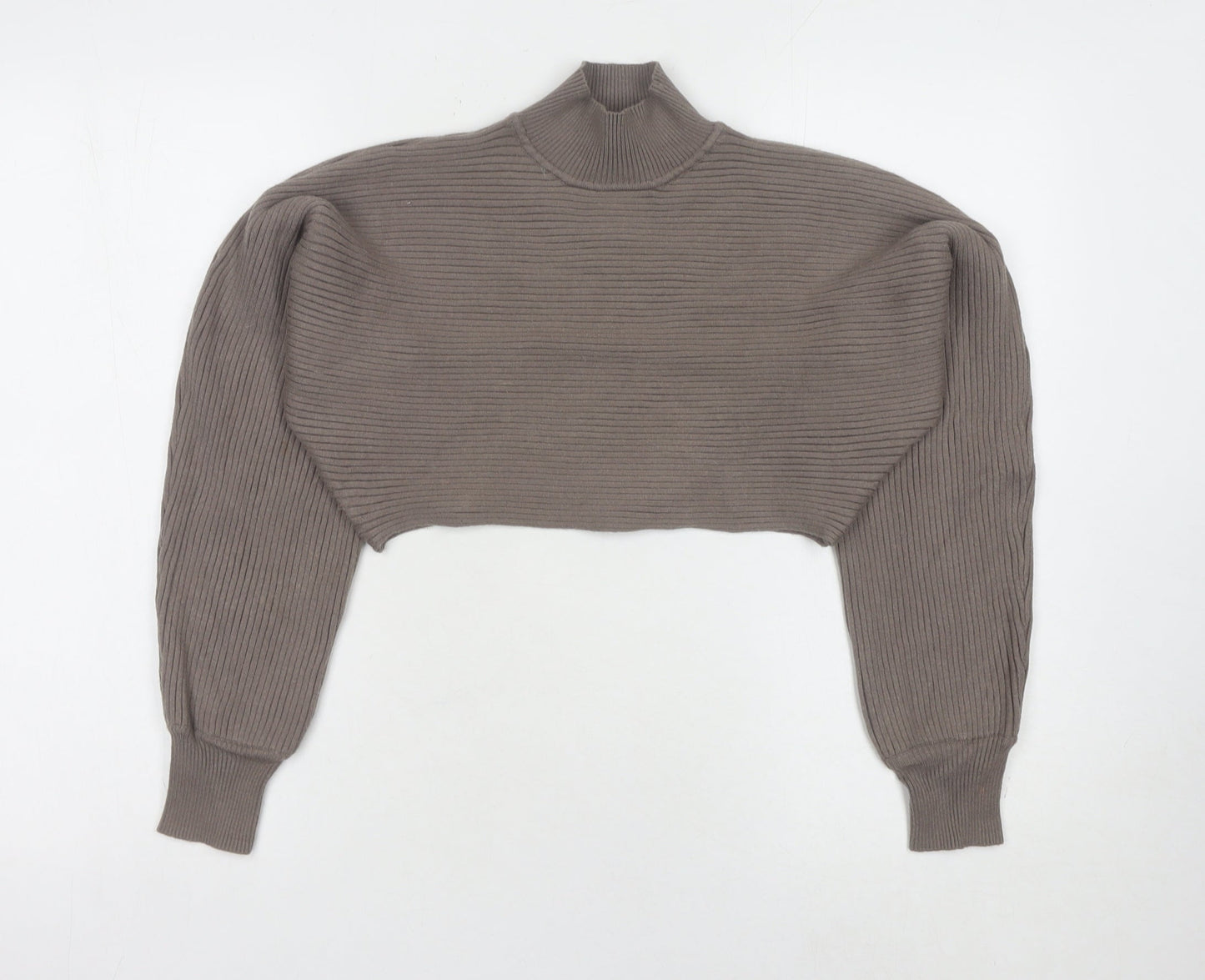New Look Brown Mock Neck Pullover Jumper S Women