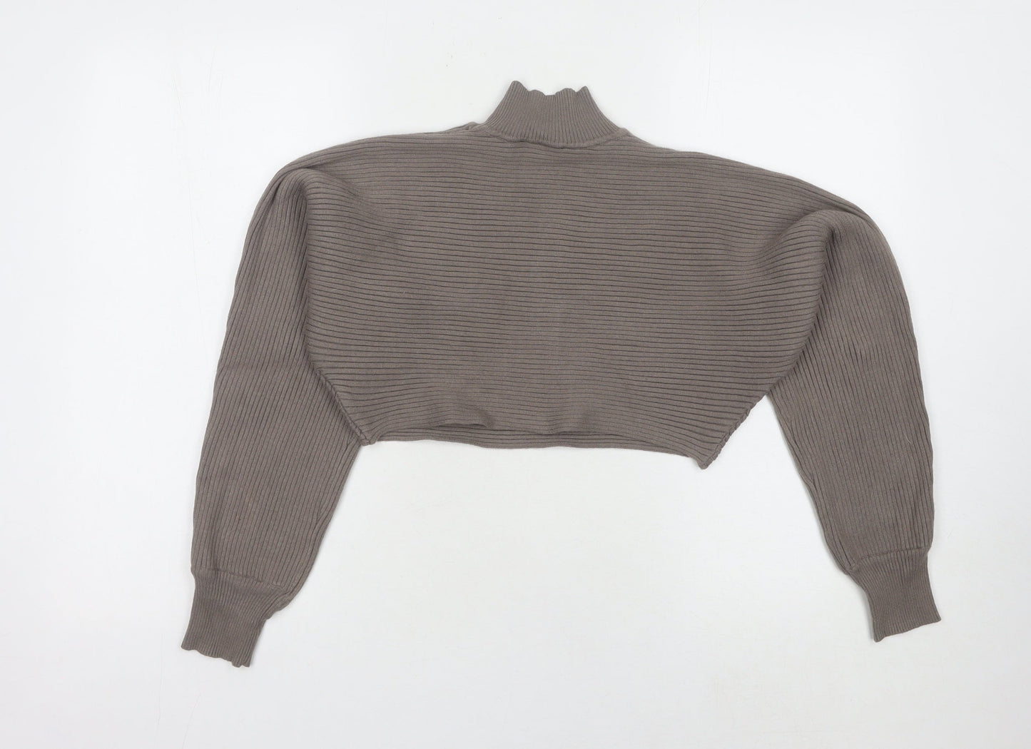 New Look Brown Mock Neck Pullover Jumper S Women