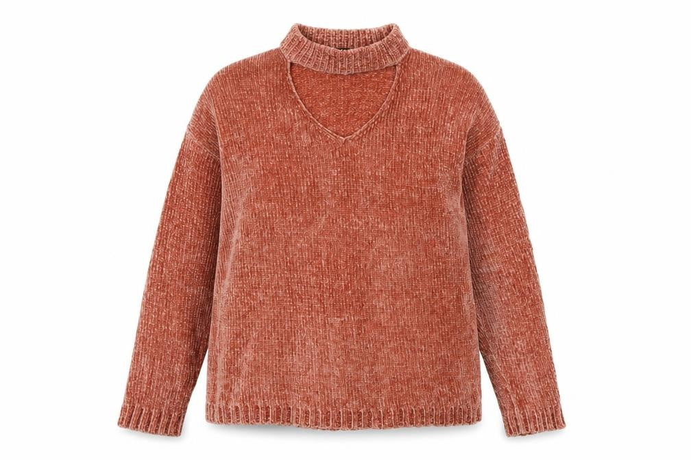 Dorothy Perkins Women Brown V-Neck Pullover Jumper Sz 16