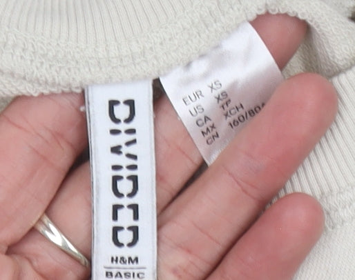 H&M Divided Women's Beige XS Sweatshirt Pullover