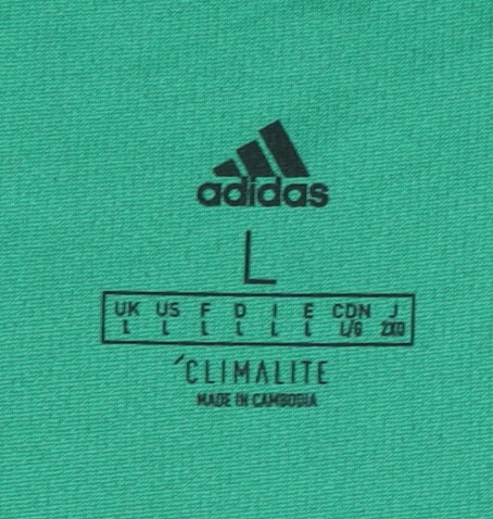 Adidas Men's Green Football Jersey T-Shirt Size L